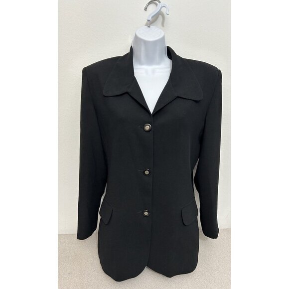 Women's Career Blazer Jacket,  3‎ Button Closure, Shoulder Pads, Lined, Size 7/8 - Picture 1 of 10